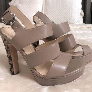 Taupe Coach 4.5 in Platform Sandals Size 6